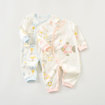 Spring and autumn New newborn clothes and monk clothes cotton baby long sleeve ha clothes 0-3 month male and female baby jumpsuit