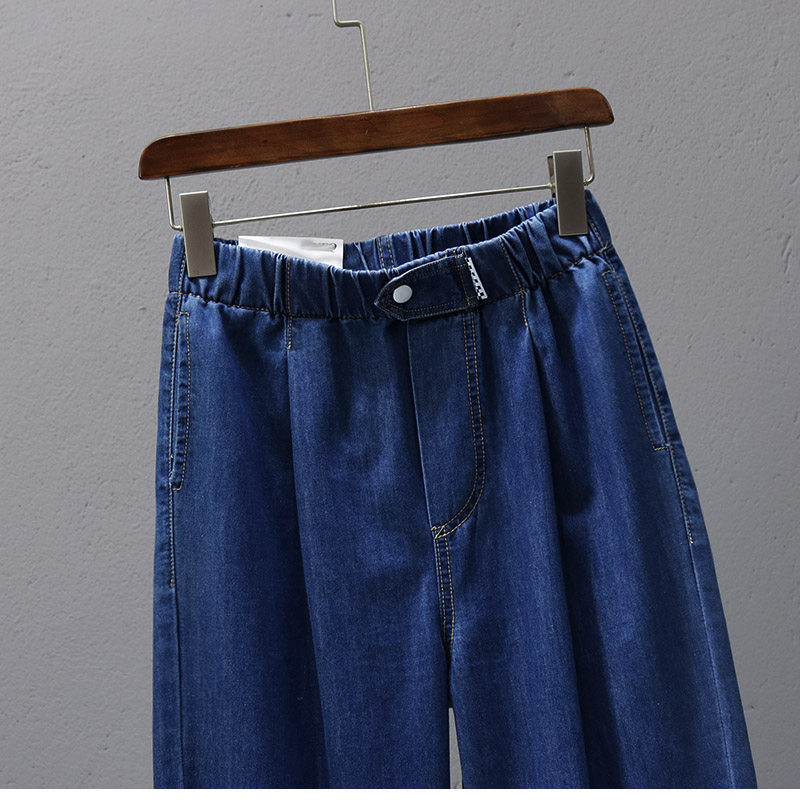 2022 Summer loose and tight skinny jeans for women, European style loose straight-leg pants, trendy and slimming, versatile Harem pants pic 5