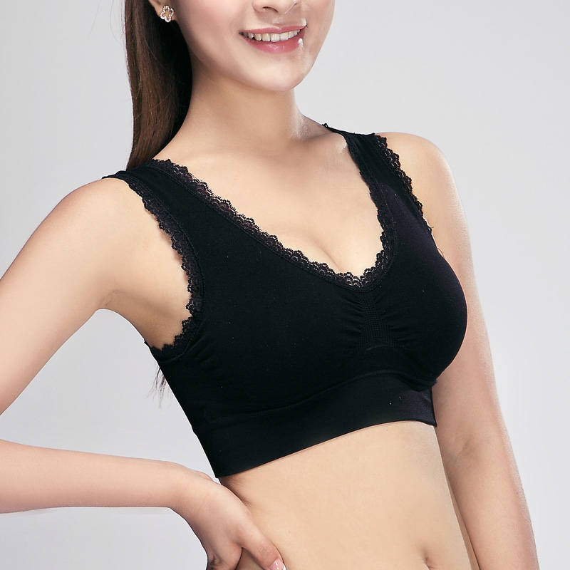 Vest-style unscratched underwear No steel ring bra Running shockproof thin section 3d No sense lingerie yoga sports bra