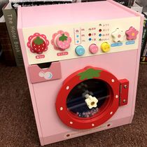 New simulation wooden house kitchen appliances drum washing machine refrigerator Children Baby toy birthday gift