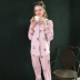 Fenteng vài bộ đồ ngủ mùa thu cotton dễ thương cardigan dài tay quần dài nam nữ giản dị phục vụ nhà ngọt ngào mùa đông Cặp đôi