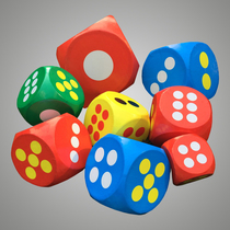 Sieve color foam dice toy digital color sub large number swing plug game props sieve grain can be customized