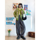 Chemical Girl Modernist Casual Pants Women's Spring and Autumn Thin High Waist Straight Leg Slim Loose Wide Leg Pants