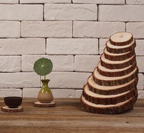 Log annual ring wood block round wood handmade pallet base painting sliced round wood chip new ecological dining table