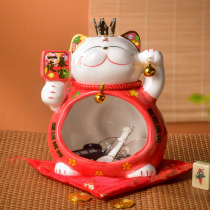 Modern creative cute Xuan Xuan Put the key storage Swing Piece Living Room Tea Table Tabletop Ceramic Tricks Cat Furnishing Decoration
