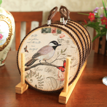  American bowl mat Insulation mat Dining table mat Pot mat Dining table Household European-style table mat Anti-scalding dish plate Dining plate mat Porcelain