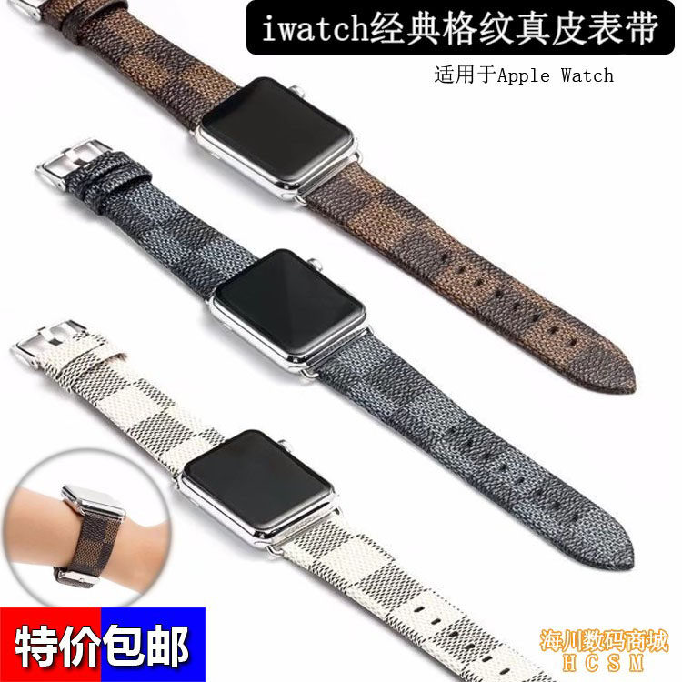 Apply Apple Watch7 Generation 6SE genuine leather watches with Apple iWatch345 wrist casual gale male and female tide