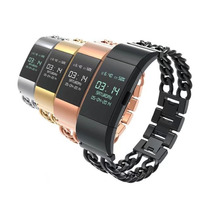 New fitbit charge2 hand ring steel chain bracelet male and female charge3 fashion replacement steel watch strap
