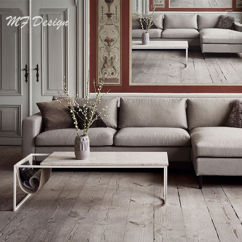 Nordic modern minimalist marble creative belt containing storage several multifunction villas hotel clubhouse living room tea table