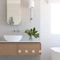 Jane Yue tile White kiln grain mosaic chopsticks brick mesh red toilet wall brick kitchen long small tile