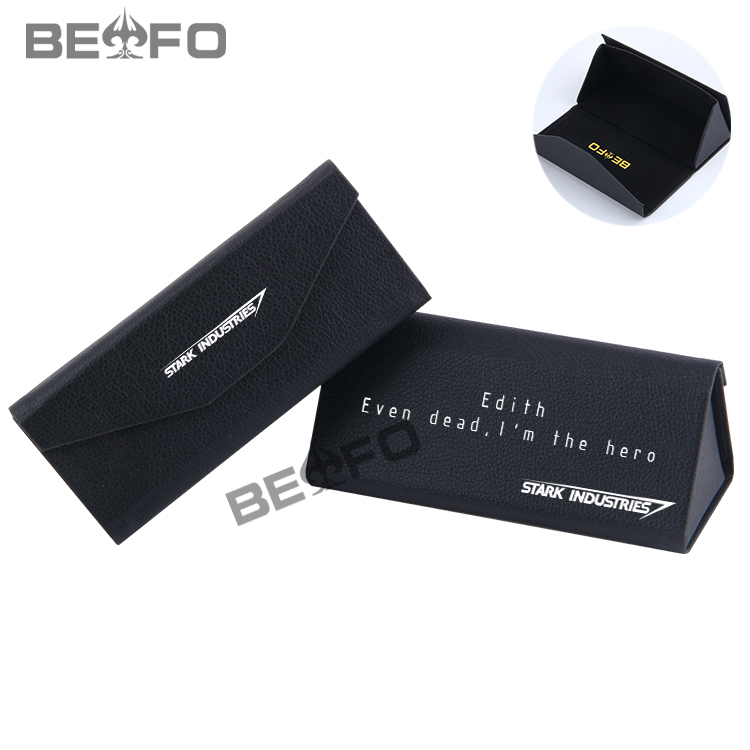 Beufo Anime Merchandise Marvel Iron Man Stark Industries Group Edith Triangular Folding Glasses Case