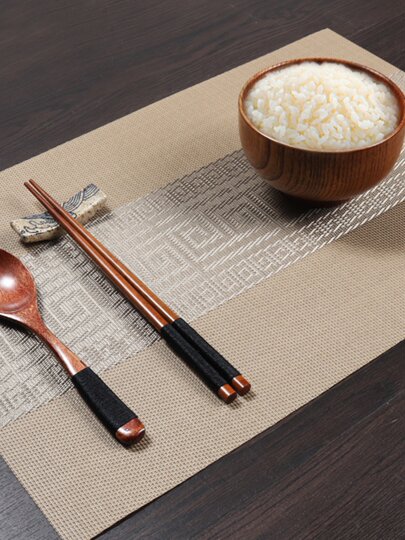 Placemat New Chinese-style Western food mat Dinner plate mat Chinese style placemat Special waterproof, oil-proof and anti-scalding table mat for Chinese food