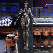 GRP Sculpture Ktv Bar Empty Mountain Base Sexy Robot Stage Sci-fi Space Wind Plated Floor Pendulum