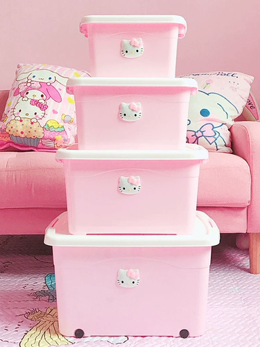 Мультяшный пластиковый ящик для хранения, детская портативная коробка для хранения, увеличенная толщина