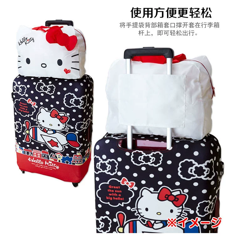 Phim hoạt hình dễ thương gấp túi du lịch nữ xách tay du lịch túi duffel nhỏ đeo vai đeo túi lưu trữ sử dụng kép