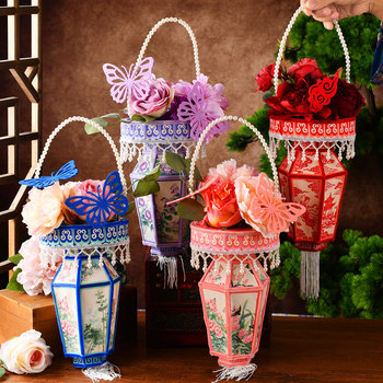 Mid-autumn festival intangible cultural heritage ancient style children's portable palace lantern material pack