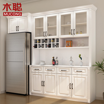 Mu Cong simple sideboard modern dining hall cabinet tea cabinet European cabinet kitchen refrigerator hanging cabinet rack