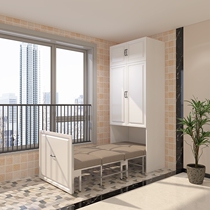 Minimalist modern sunscreen Balcony Cabinet Lockers Storage Economy Type Large Capacity Invisible Folding Bed Home Wardrobe