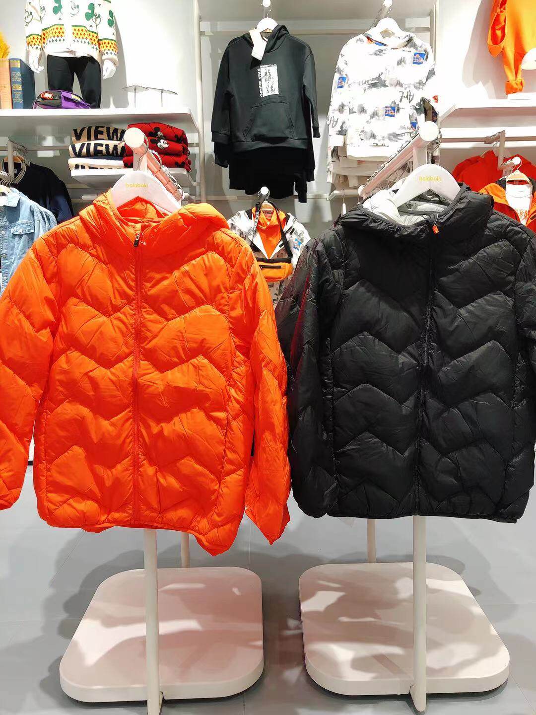 Ballabala 2021 Winter style new male mid-child light and thin down jacket with cap warm jacket 202421107101