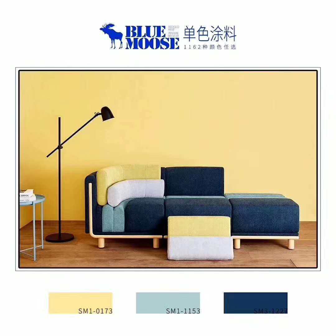 BLUEMOOSE monochrome paint (T100) household environmental protection healthy modern simple high-quality household