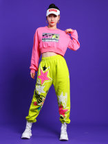 Hip-hop hip hop suit female Korean version of womens team jazz dance performance clothing long sleeve spring new dance dance costume