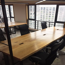 Solid Wood Desk Loft Desk Loft Desk Industrial Wind Conference Table Four Persons Desk Strip Desk Desk Desk Desk Desk Desk