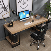 loft desk American solid wood meeting table log desk desk bench desktop computer desk industrial wind desk
