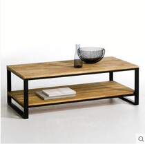 American loft retro iron coffee table industrial style living room creative retro solid wood coffee table small household coffee table table table