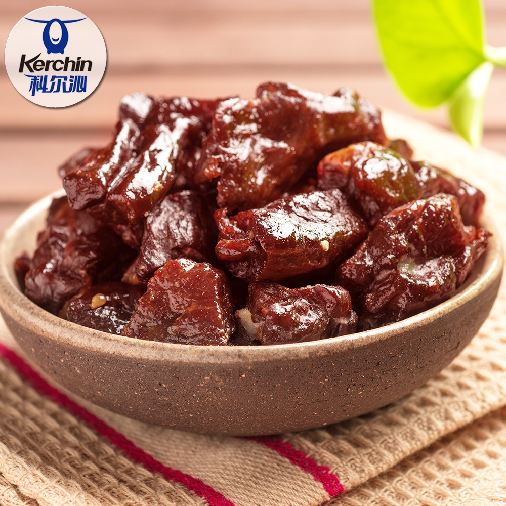 科尔沁 风干牛肉干 牛肉粒 200g*5袋 图1