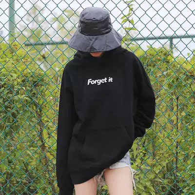 BUGOU original brand Forget it creative letter couple thick T-shirt hoodie tide