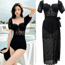 Net Red Wind One-piece Swimsuit Women 2021 New Exploits Fashion Bubble Spa South Korea Ins Wind Sexy Big Code Swimsuit