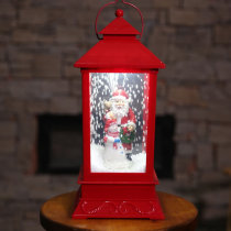 Christmas decoration night light portable Portable can be mounted lantern with built-in music snow function fun viewing light