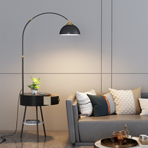 Minimalist modern fishing light floor lamp living room bedroom idea light lavish Nordic wireless charging headboard upright table lamp