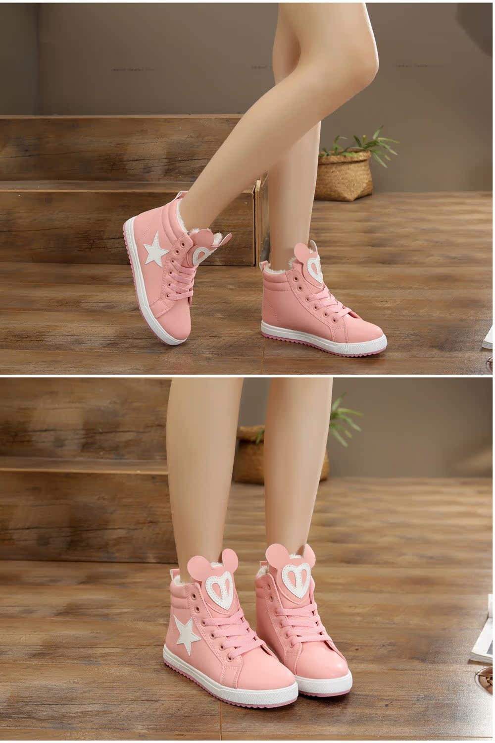 Giày cotton mùa đông cao cho trẻ em 7-18 tuổi Giày cotton dày cộng với nhung ấm cho học sinh tiểu học và trung học boot cổ ngắn nữ