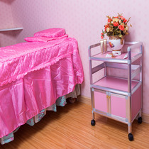 Beauty Cart Hairdresver Tool Car With Cabinet Triple Aluminum Alloy Advanced Beauty Car Triple Layer