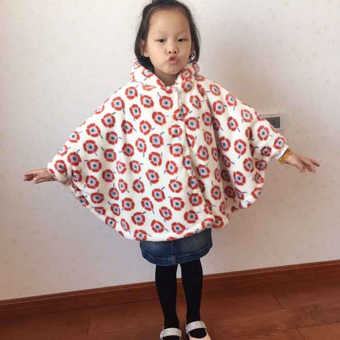 Export cloak thickened long boys and girls and girls baby cloak autumn and winter models out of the children and girls shawl coat clearance