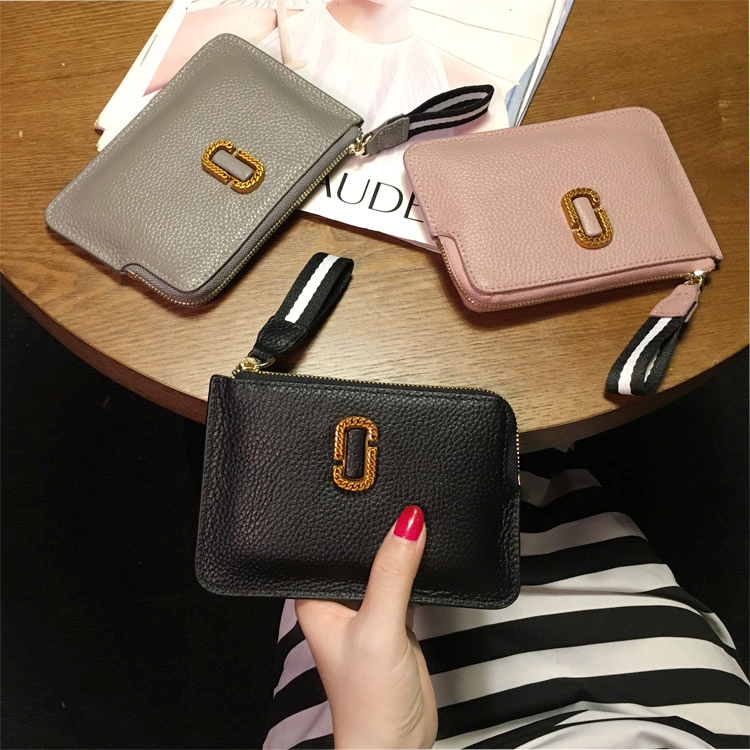 2020 new Japan-ROK wallet Girl Short Leather Mini money clip Bull Leather Small Zero Wallet Coin bag ultra-thin