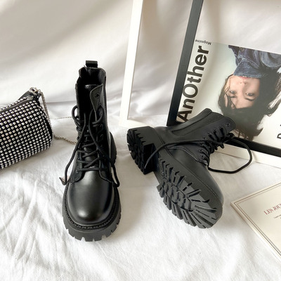 taobao agent Martens, universal black soft low boots English style platform, British style, 2023 collection