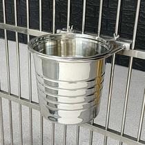 Dog drinking water dispenser dog basin dog bowl stainless steel feeder drinking basin dog cage fixed suspension anti-knock