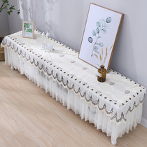 TV cabinet cover 2021 new cover cloth fabric lace dustproof rectangular living room long table tablecloth simple shoes