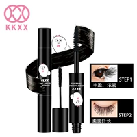 Kkxx cô gái thuần khiết ghép mascara dày màu đen tua rua lông mi dài dày ấm nước dỡ hàng chính hãng không dễ bị nhòe - Kem Mascara / Revitalash mascara missha