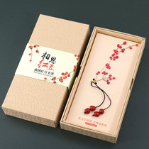 Syth Red Bean China Wind Metal Art Bookmark Palace Museum Creative Valentines Day Ancient Wind Festival Gift