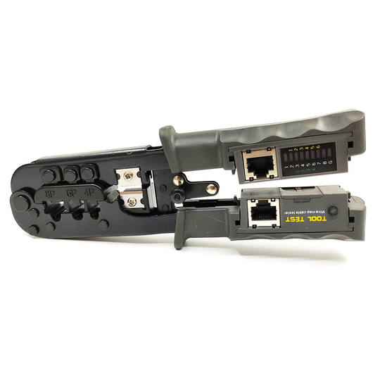 Инструмент для обжима сетевых кабелей и тестер 2-в-1: компьютерный инструмент, кусачки для обжима и зачистки кабеля с тестером, сетевые кусачки для кабеля