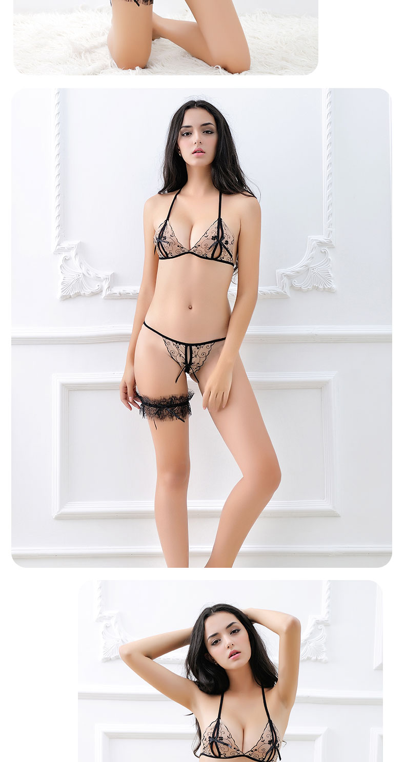 Đồ lót gợi cảm ba điểm hở Áo ngực nữ gợi cảm set ren trong suốt mở tập áo lót đồ lót triumph đồ lót