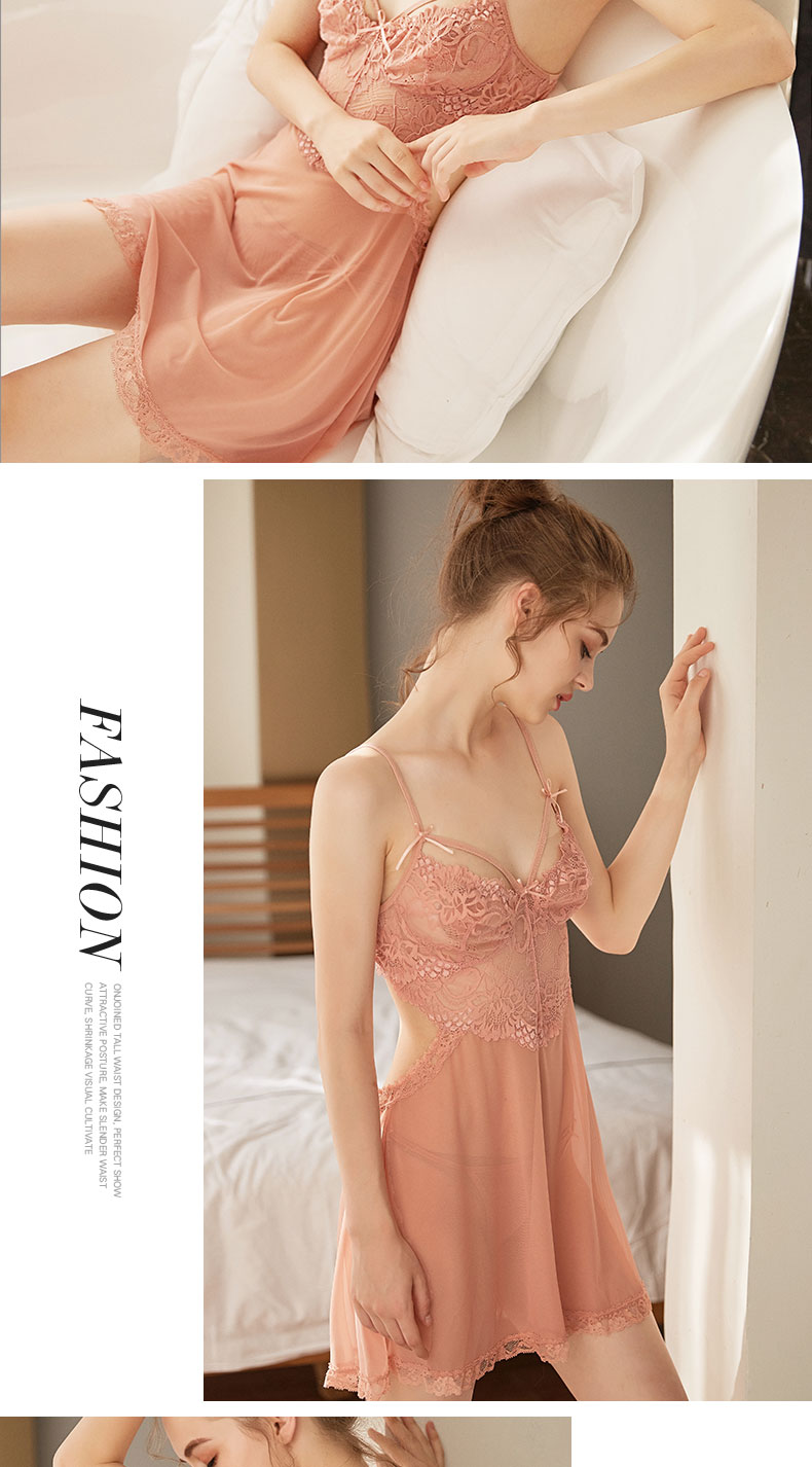 Màu đỏ lõi đồ ngủ gợi cảm mùa hè và mùa thu ren kích thước lớn trong suốt dành cho người lớn nóng bỏng đồ lót quây quần áo ngủ nữ vải tuyn đầm thiết kế cao cấp