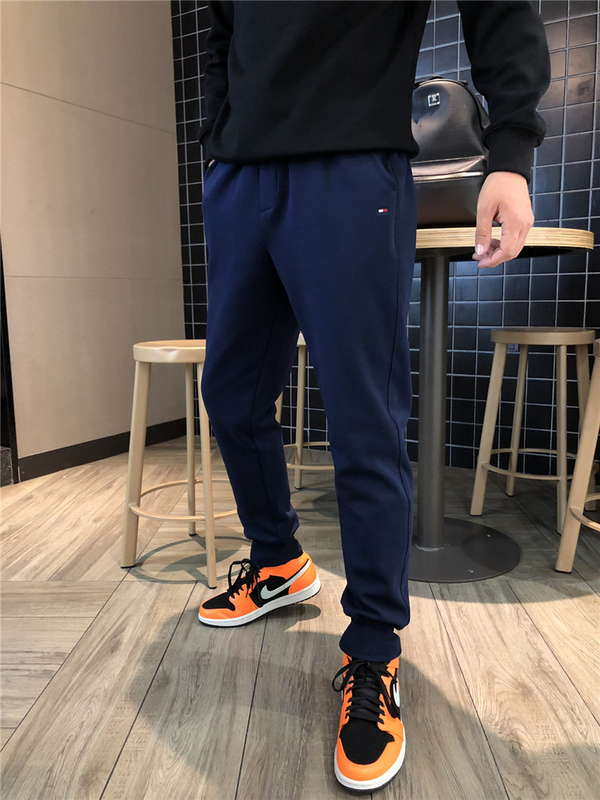 Authentic Tommy Loose-Fitting American-Style Sweatpants for Men 2024 New Spring and Autumn Solid Color Casual Jogger Pants