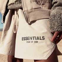 FOG high street trend brand nylon drawstring shorts mens and womens complex line Essentials loose sports couple pants