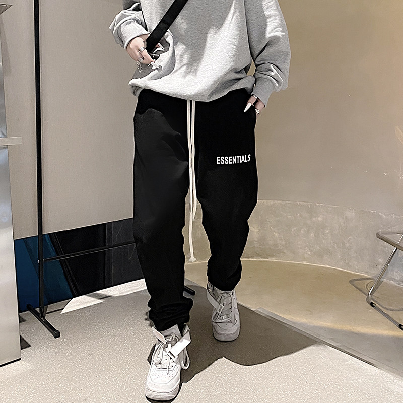 FOG double line ESSENTIALS High Street wind solid color sports pants men's tide card INS casual loose couple pants