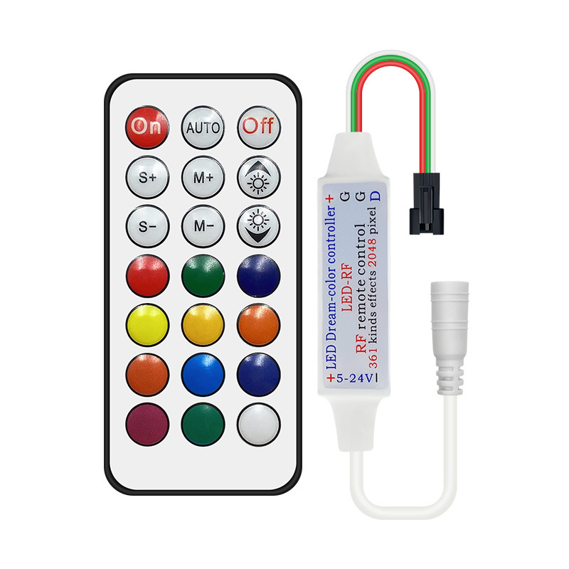 Magic colour light strip remote control Radio Frequency Mini 21 key out of DC head dimmer low pressure phantom Led lamp with controller-Taobao