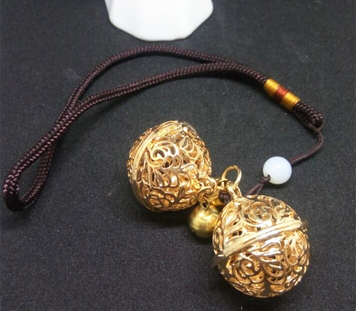 Giả mạo Sansheng Sanshi Shili Hoa đào Baifeng Nine với trailer túi vòng chân Palace Bell treo thắt lưng Pedi fan điện thoại di động mặt dây chuyền - Vòng chân lắc chân bạch kim